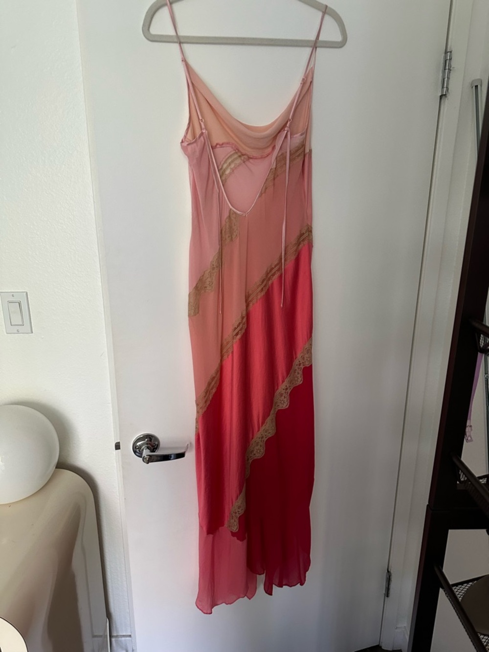 Vintage Victoria's Secret Pink Ombre Asymmetrical Slip Dress - Picture 5 of 7